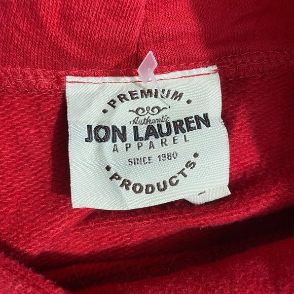 John Lauren Fishy Nippies Hoodie Mens Size Small Red Pullover Casual Streetwear - Picture 11 of 12